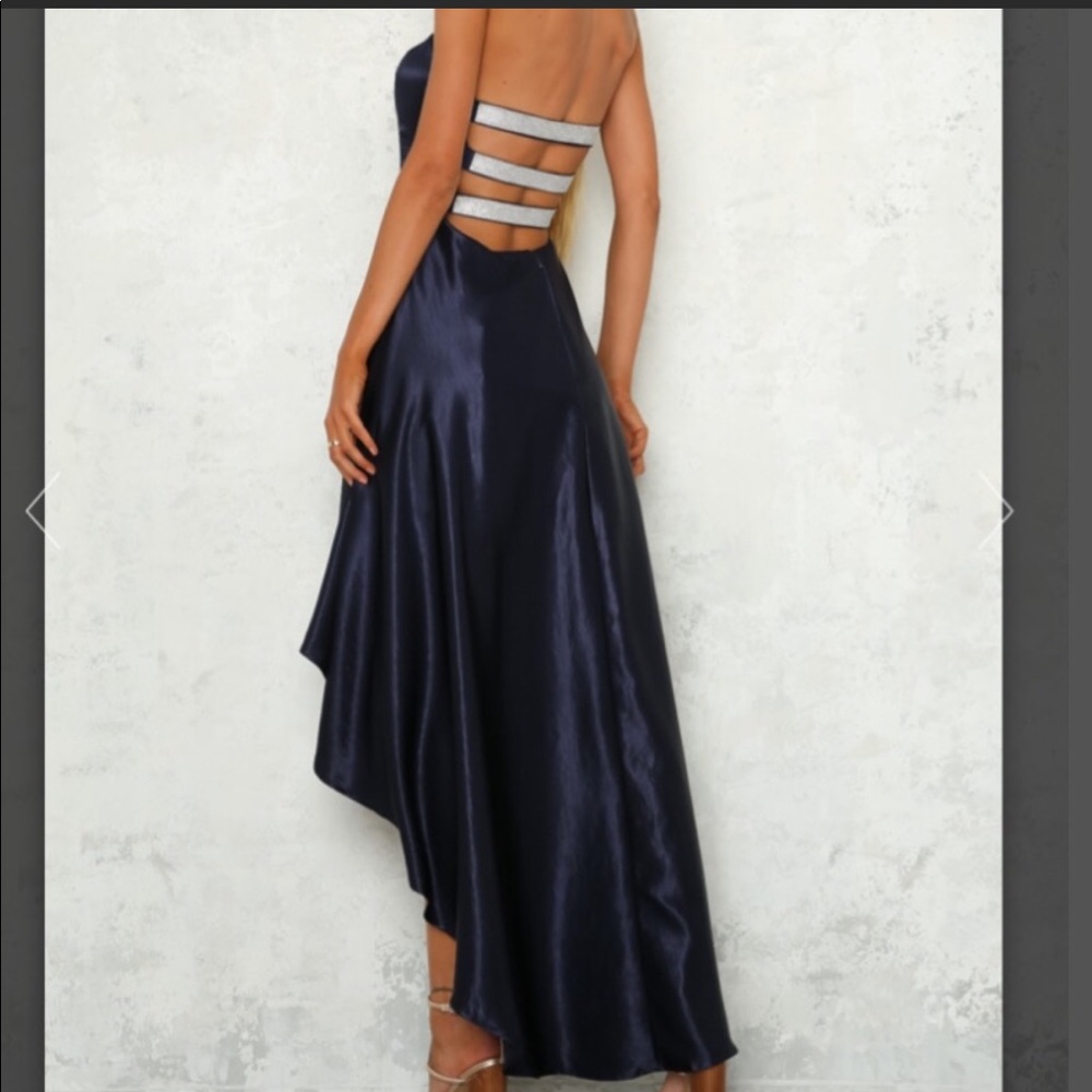 Hello molly navy blue high low dress